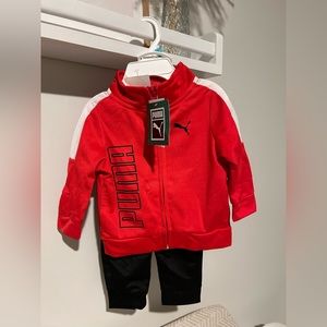 Puma Kids 2 piece sweatsuit- new with tags, 3/6M